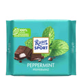 Ritter Sport peppermint dark chocolate bar packaging on a white background