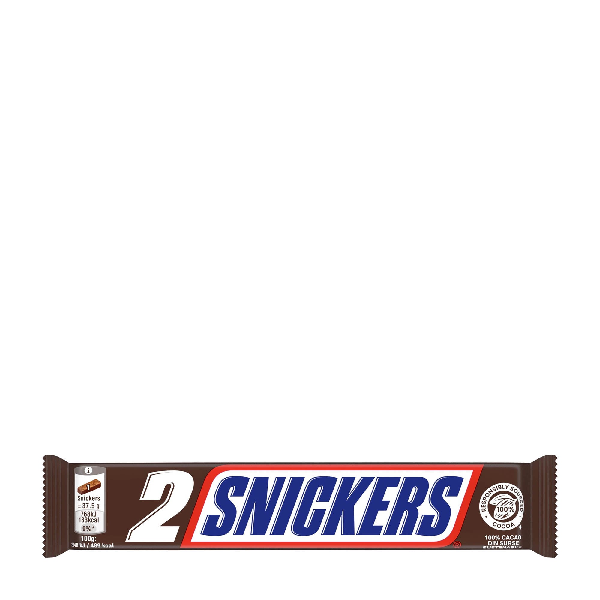 Snickers milk chocolate bars duo, 75 g