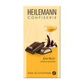 Packaging of Heilemann Eggnog-Truffle dark chocolate bar, 100 g, with an illustration of the chocolate bar and a glass of eggnog.
