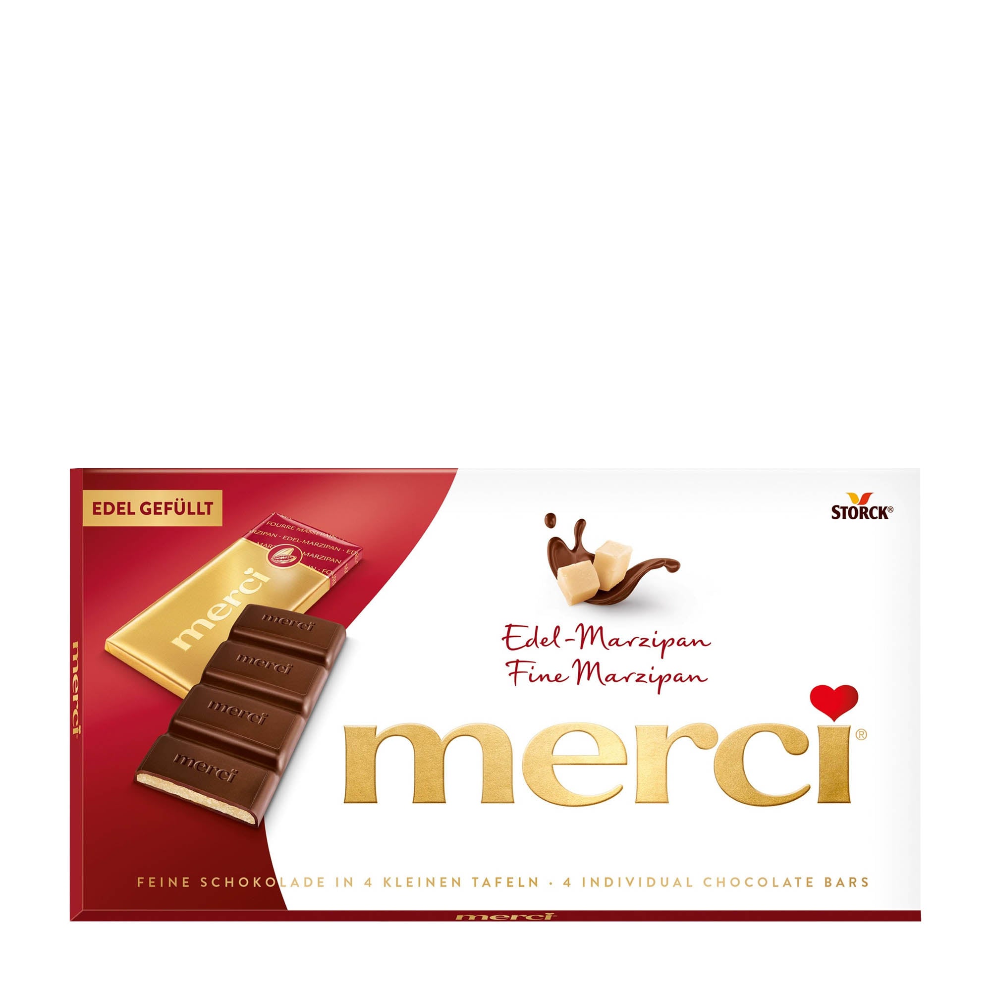 Merci Fine Massepain barres de chocolat noir, 112 g