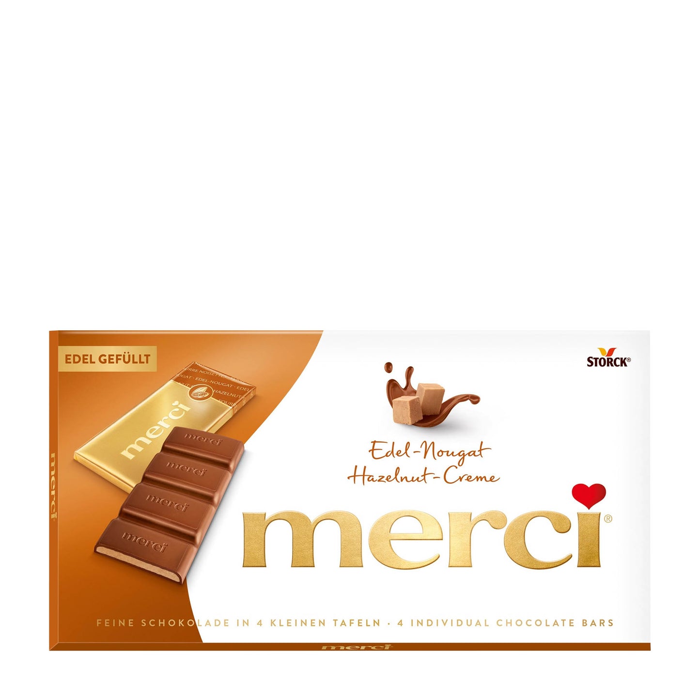 merci Haselnuss-Creme Milchschokoladeriegel, 112 g