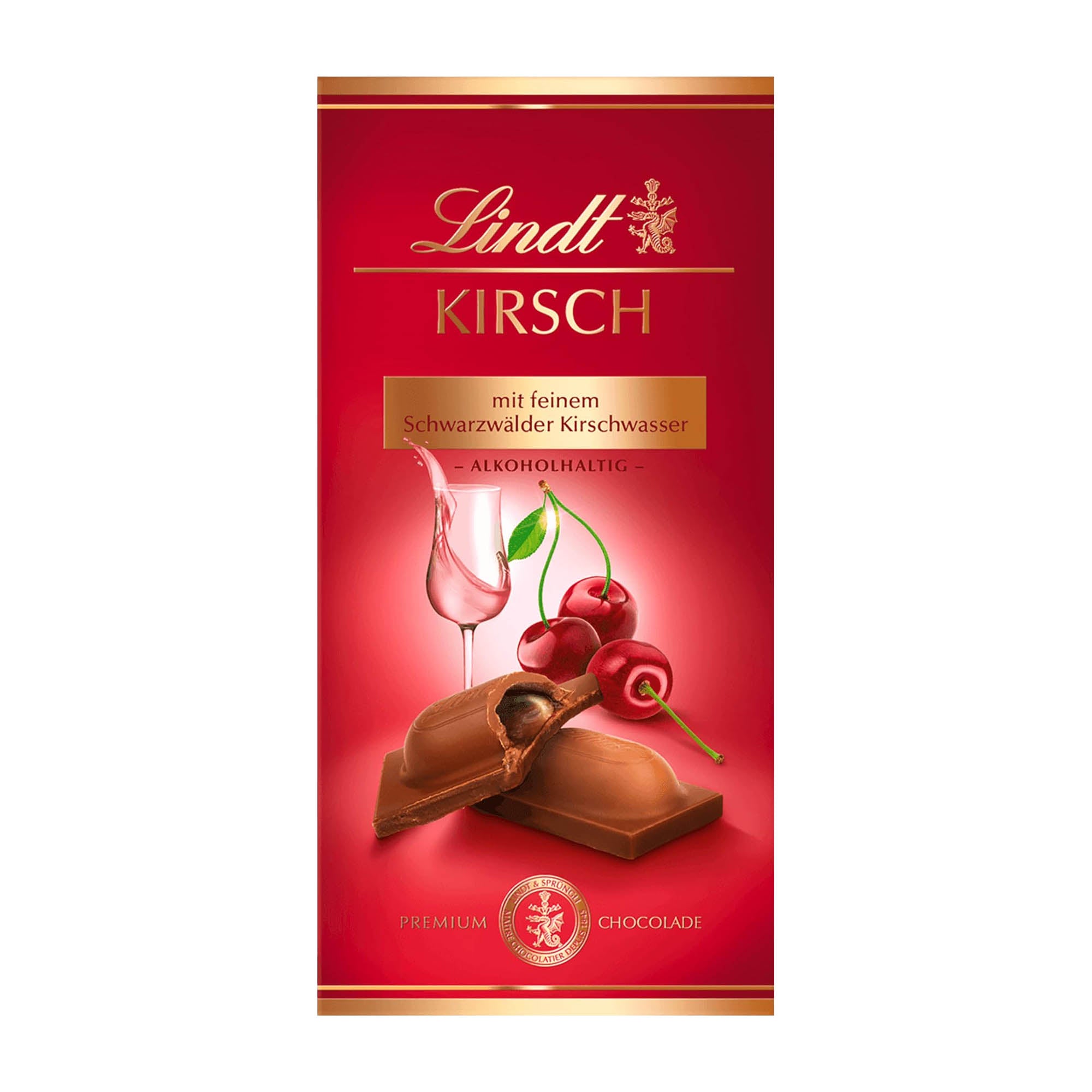 Lindt Kirsch Vollmilch Tafel, 100 g