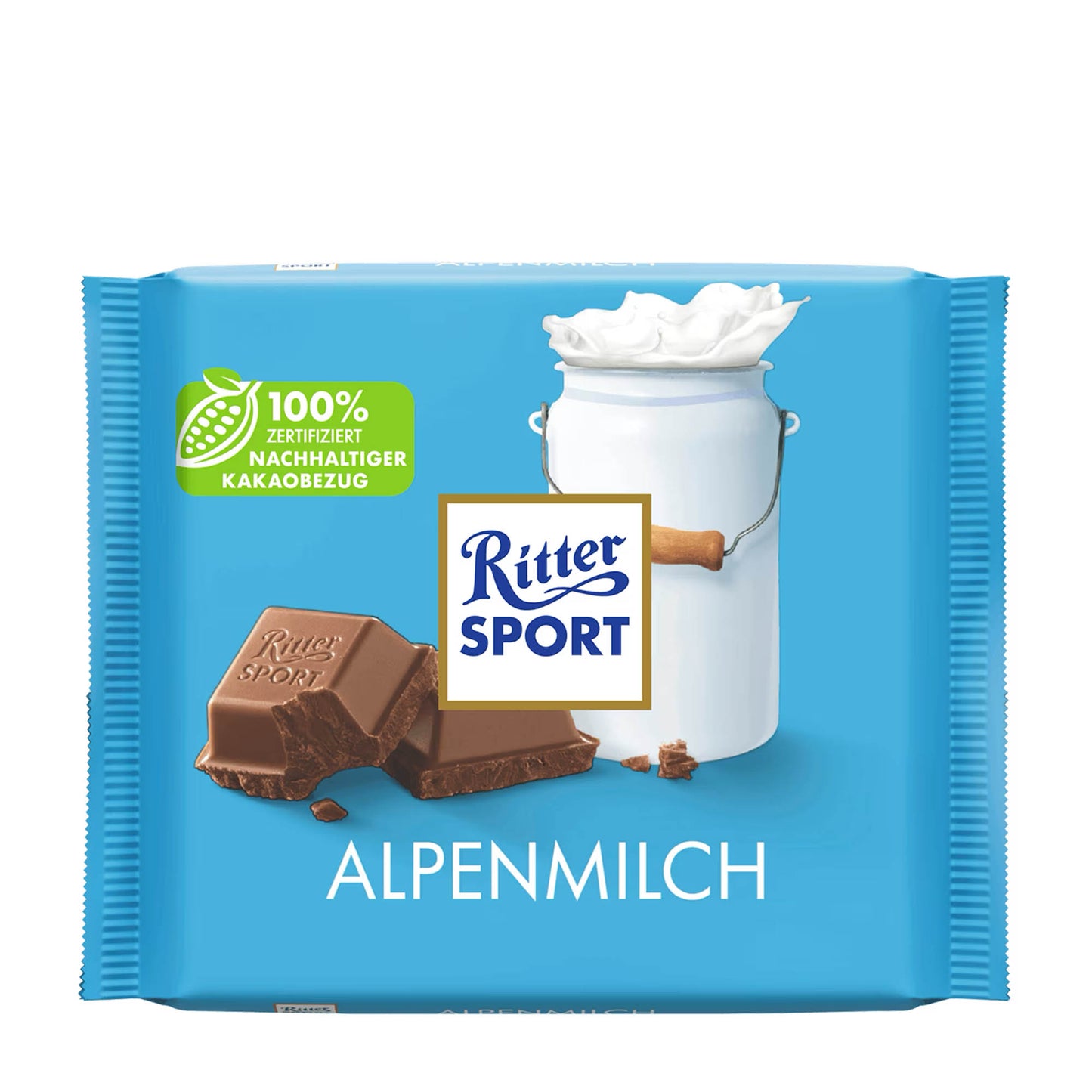 Ritter Sport Alpenmilch Vollmilchschokolade Tafel, 100 g