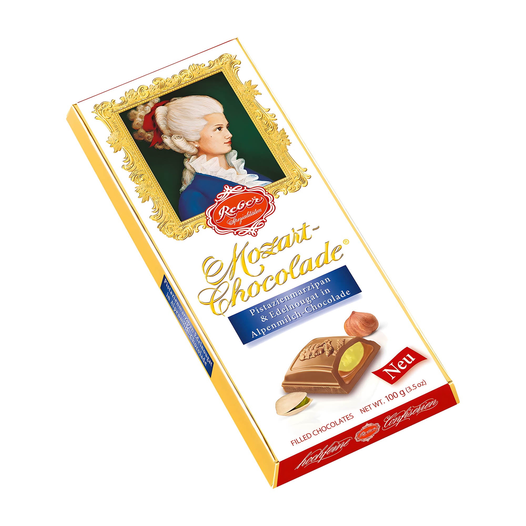 Reber Mozart Chocolade milk chocolate bar, 100 g