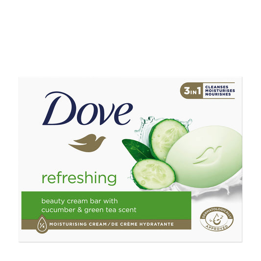 Dove Refreshing cucumber & green tea soap bar, 90 g