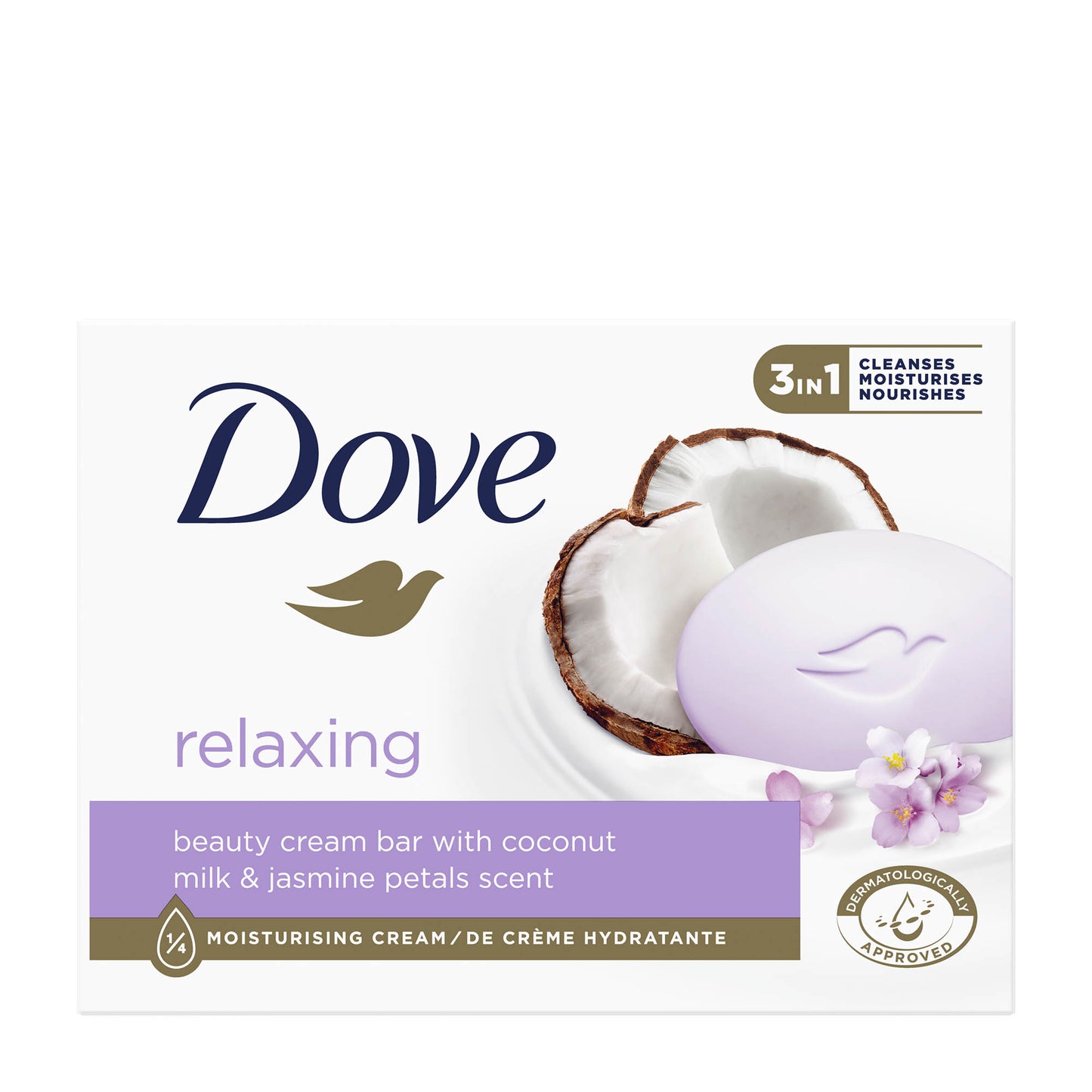 Dove Relaxing coconut milk & jasmine petals soap bar, 90 g