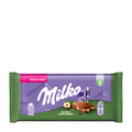 Milka Broken Hazelnut chocolate snack pack on a white background