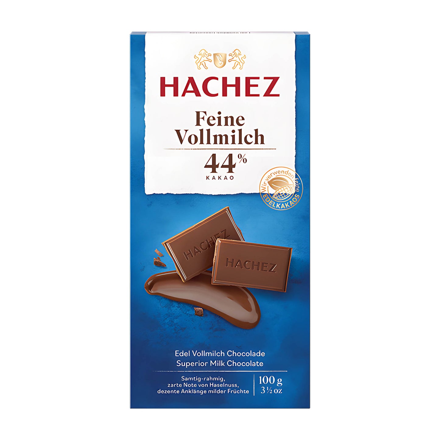 Hachez Superior Fine 44 % Milchschokoladentafel, 100 g