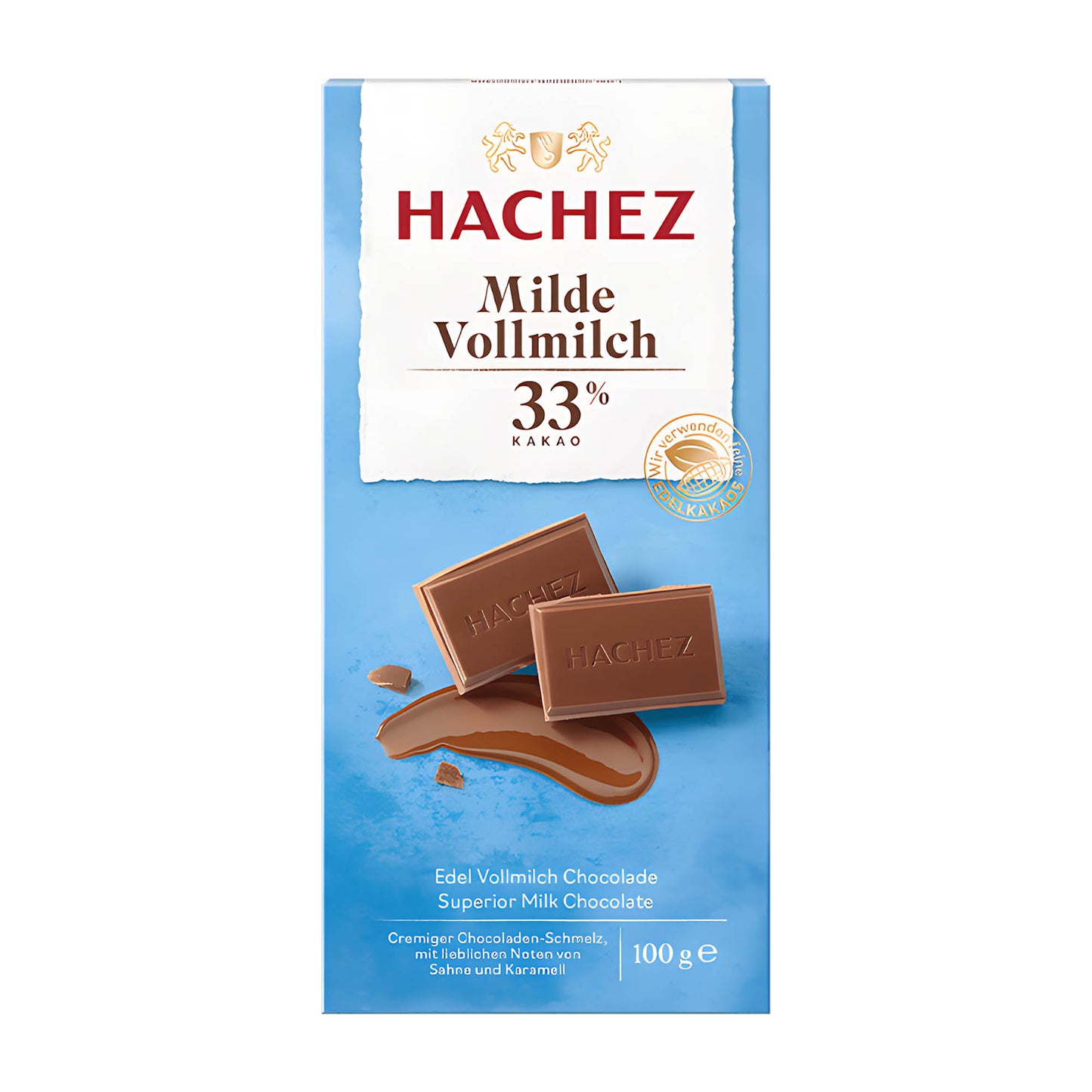 Hachez Superior Mild 33 % Milchschokoladenriegel, 100 g