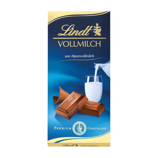 Lindt Premium Milk Chocolate Bar, 100 g