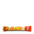 Packaging of Lion White 2Pack wafer bars, showing a lion's face and the text '2 Pack' on the front