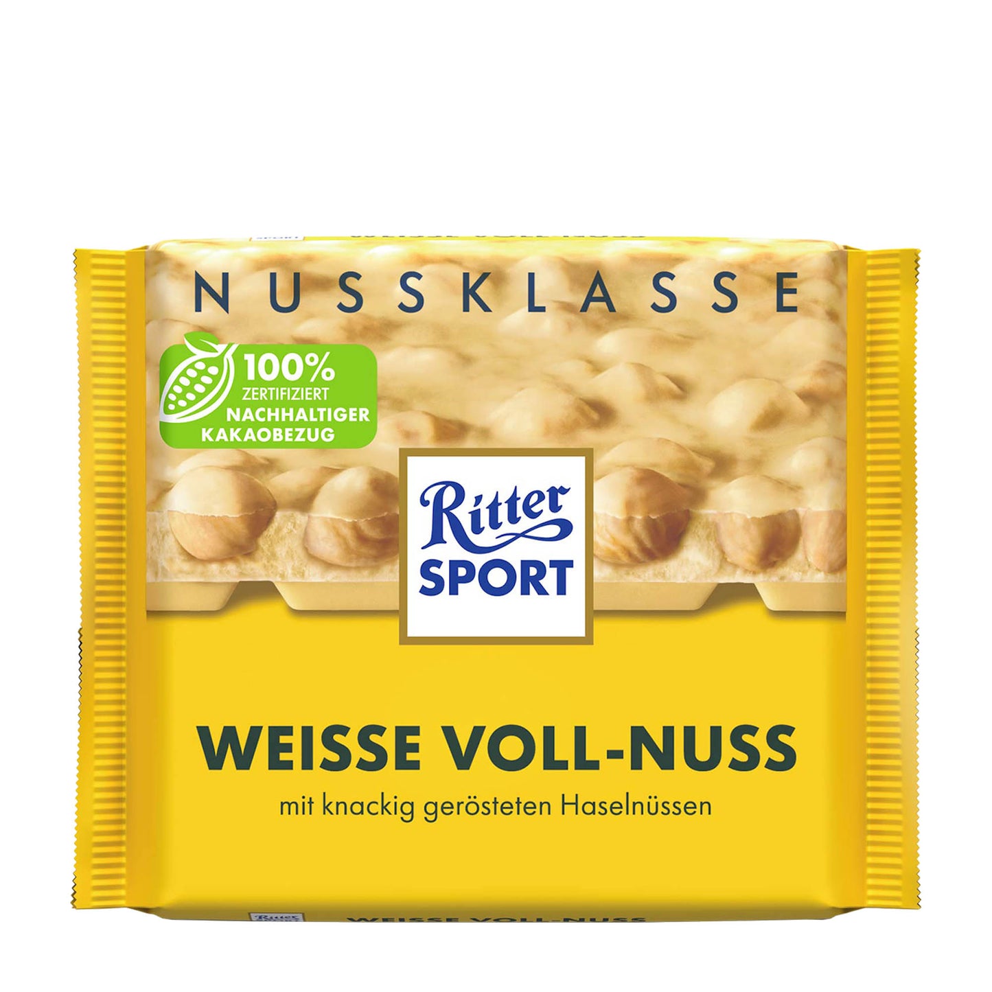 Ritter Sport Nuss Klasse Vollmilch-Haselnuss-Weißschokolade, 100 g