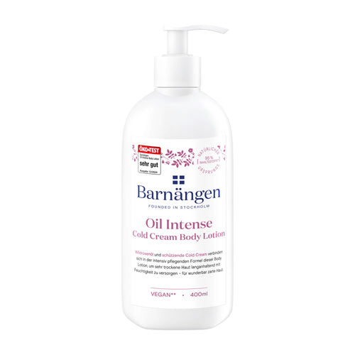 Barnängen Oil Intense Cold Cream Body Lotion bottle on a white background