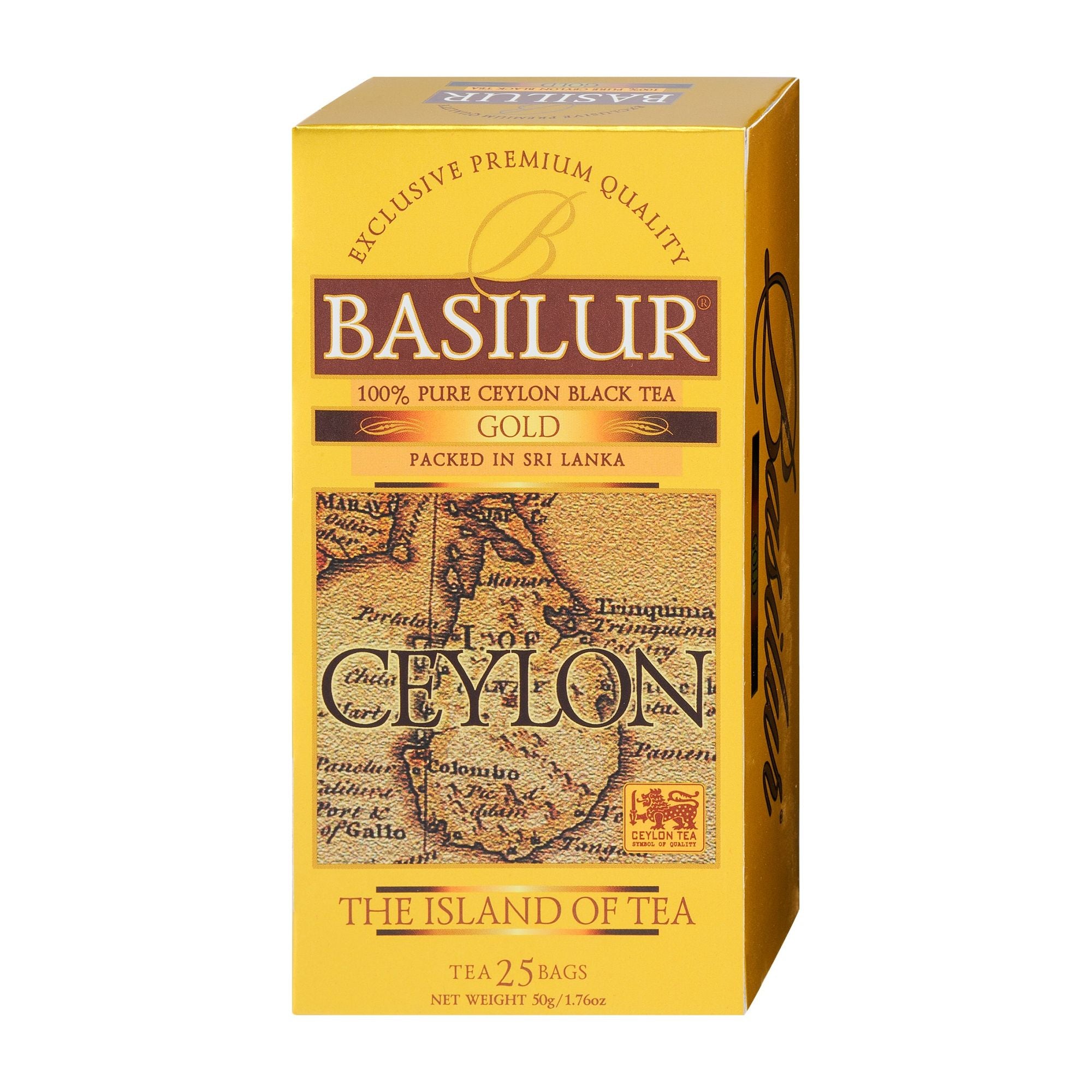 Basilur Ceylon gold black tea, 25 Count – Peppery Spot
