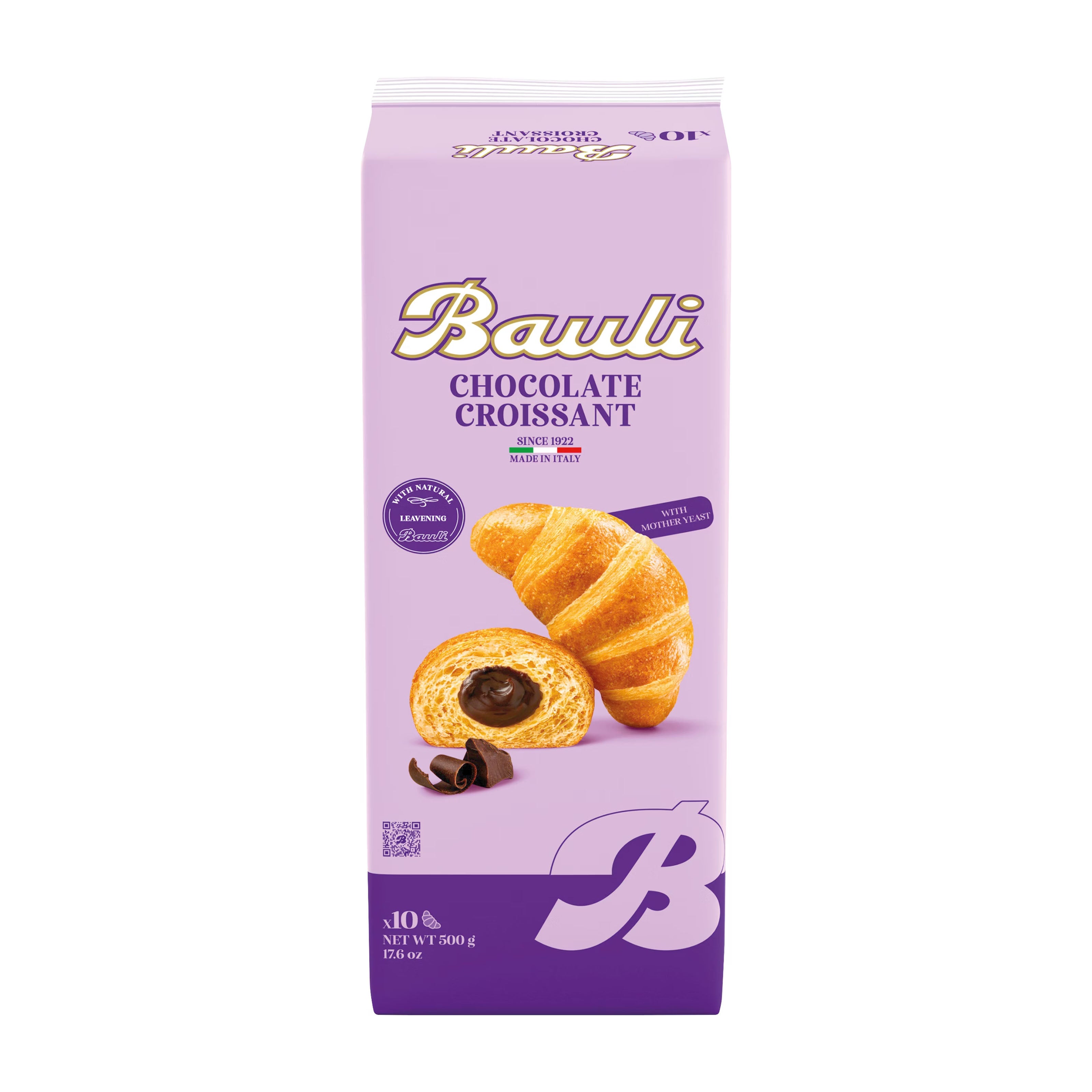 Bauli Chocolate Croissant 10x packaging on a white background