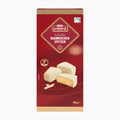 Lambertz Baumkuchen Bites White Chocolate 150g box of white-baked almond pastries on a light gray background.