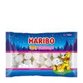 Haribo BBQ-Mallows packaging with cartoon characters on a blue background