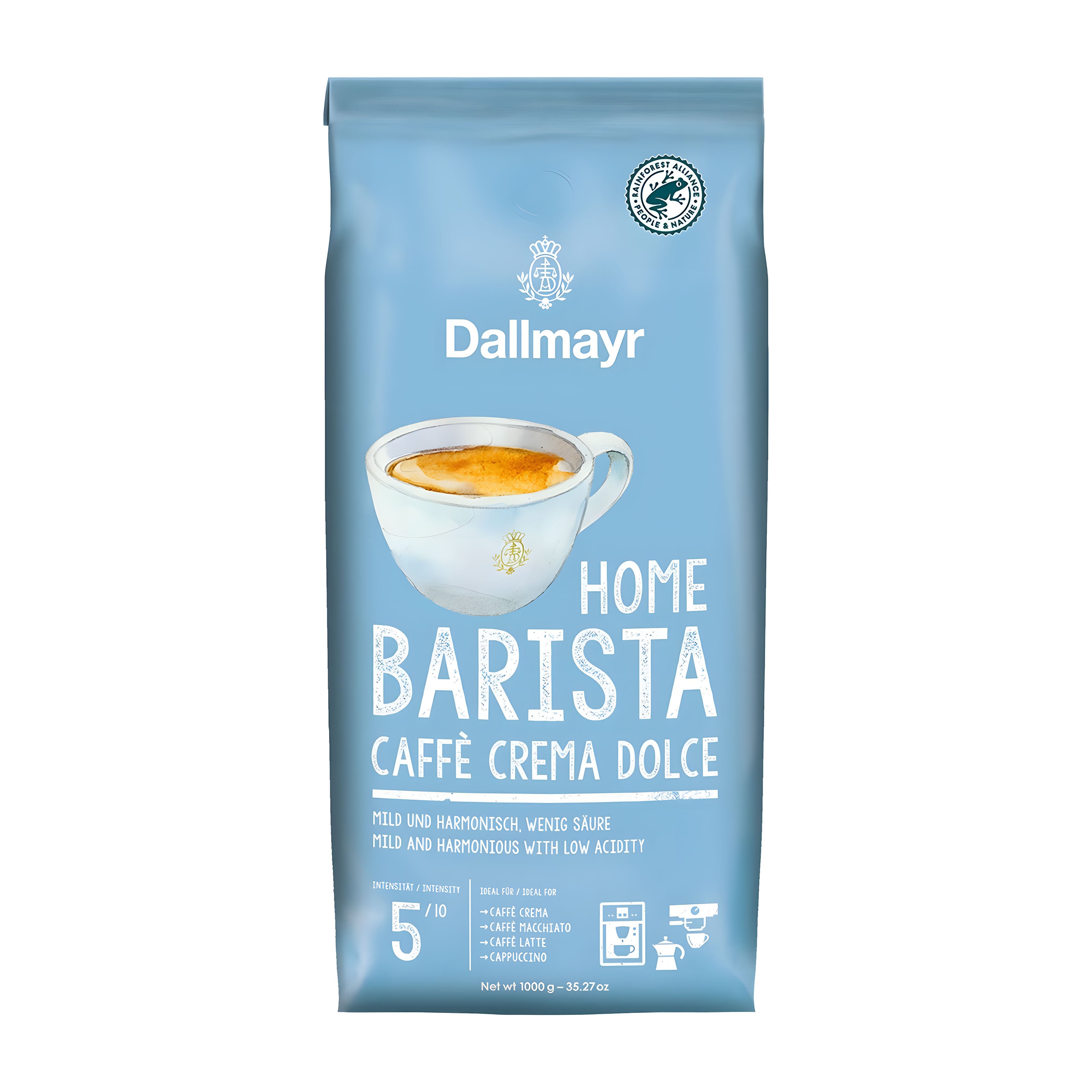Dallmayr Coffee Beans Home Barista Caffè Crema Dolce, 1000 g