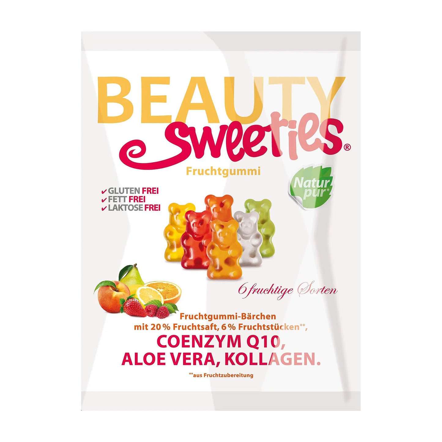 Beauty Sweeties Fruchtgummibärchen Gummibonbons, 125 g