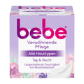 Bebe Pampering Day & Night moisturizer packaging with purple and pink design