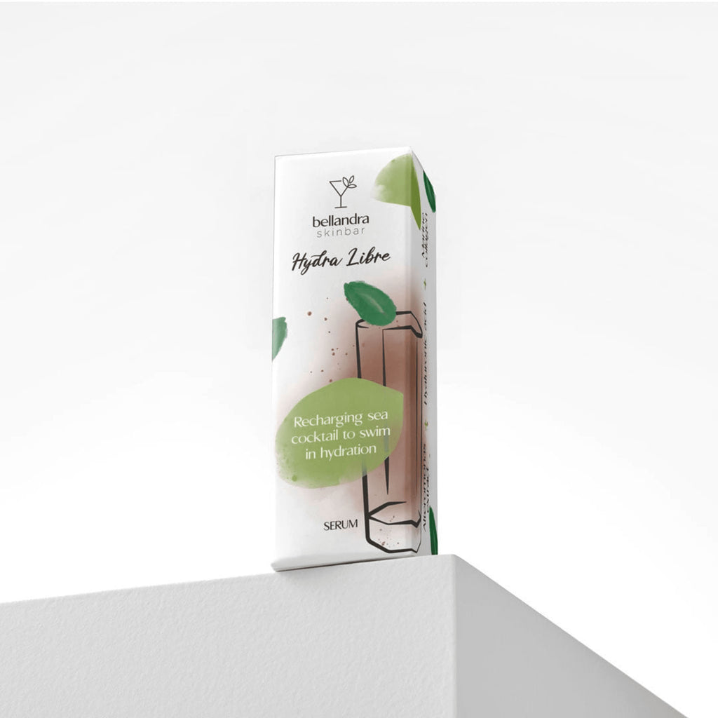 Bellandra Hydra Libre serum packaging on a white background