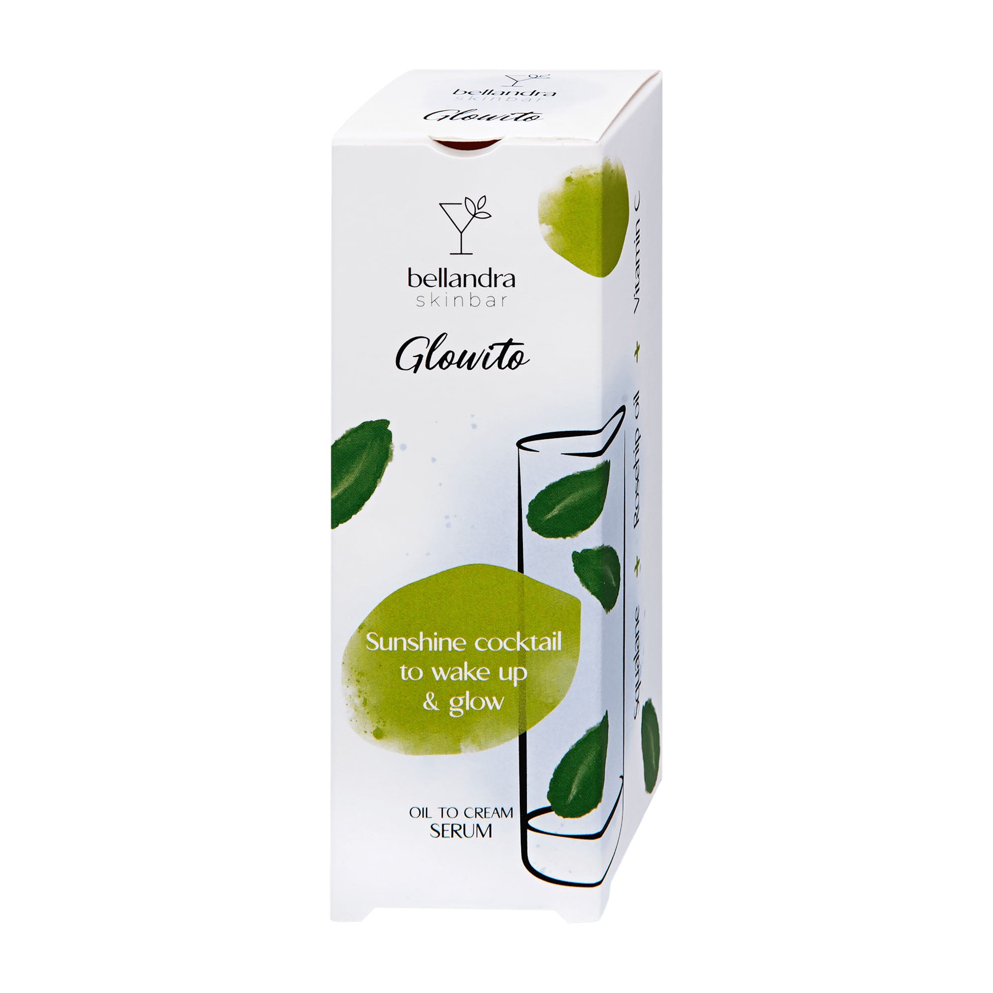 Bellandra Glowito serum packaging on a white background