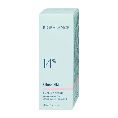 BIOBALANCE Glass Skin Ampoule Serum packaging on a white background