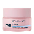Biobalance P38 De-Puff Cooling Eye Gel Cream jar on a white background