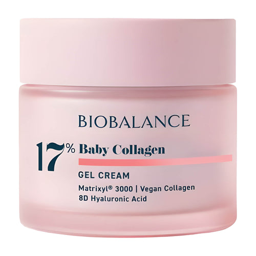 Biobalance 17% Baby Collagen Gel Cream jar on a white background
