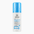 BIOCLIN PRO Deo Active Vapo antiperspirant spray in a white bottle with a translucent blue cap and blue text, shown on a light gray background.