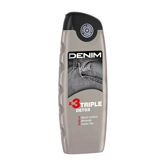 Denim Black triple detox shower gel, 400 mL