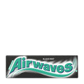 Packaging of Airwaves Black Mint chewing gum, featuring the product name and the Wrigley's logo.