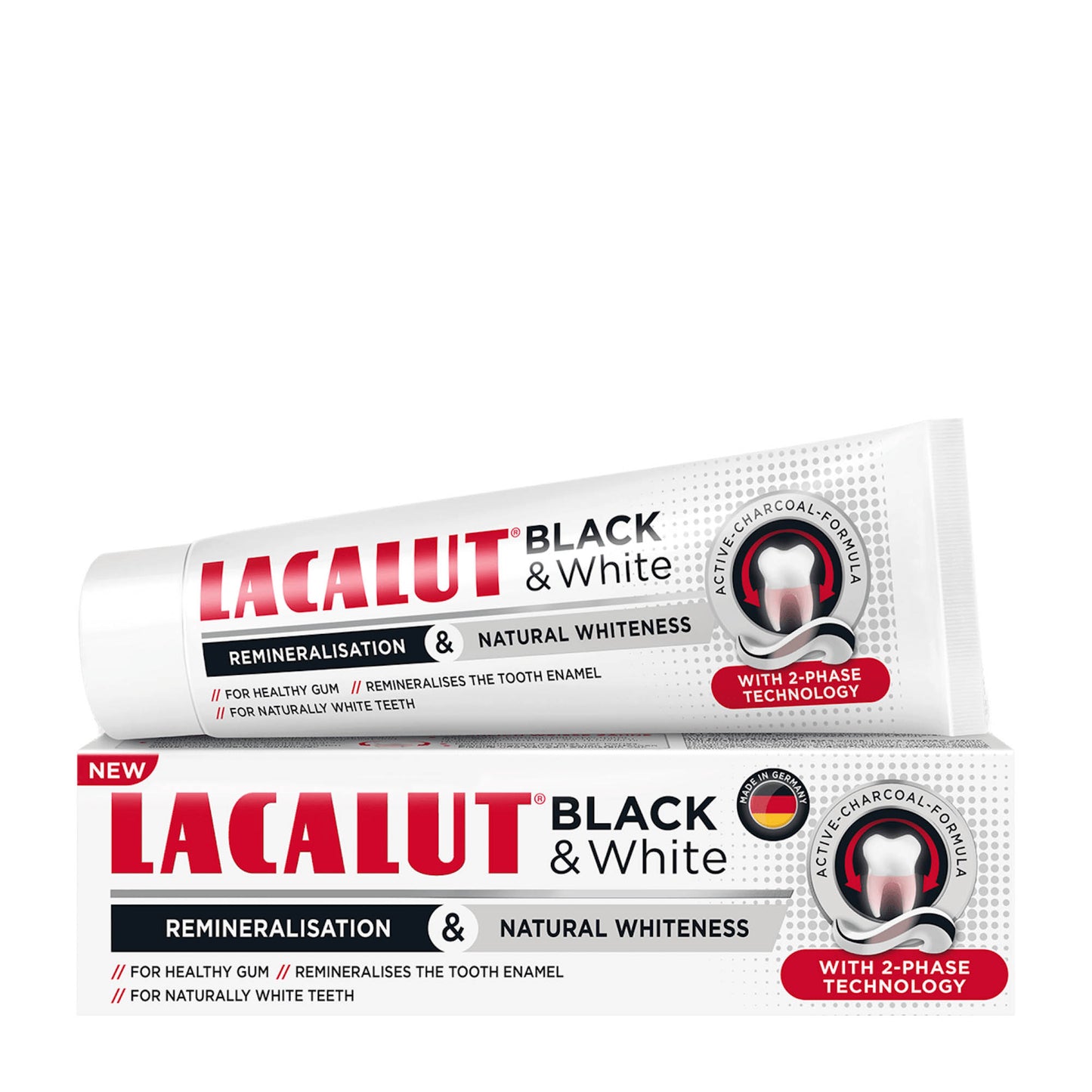 Lacalut Black & White Zahnpasta, 75 ml