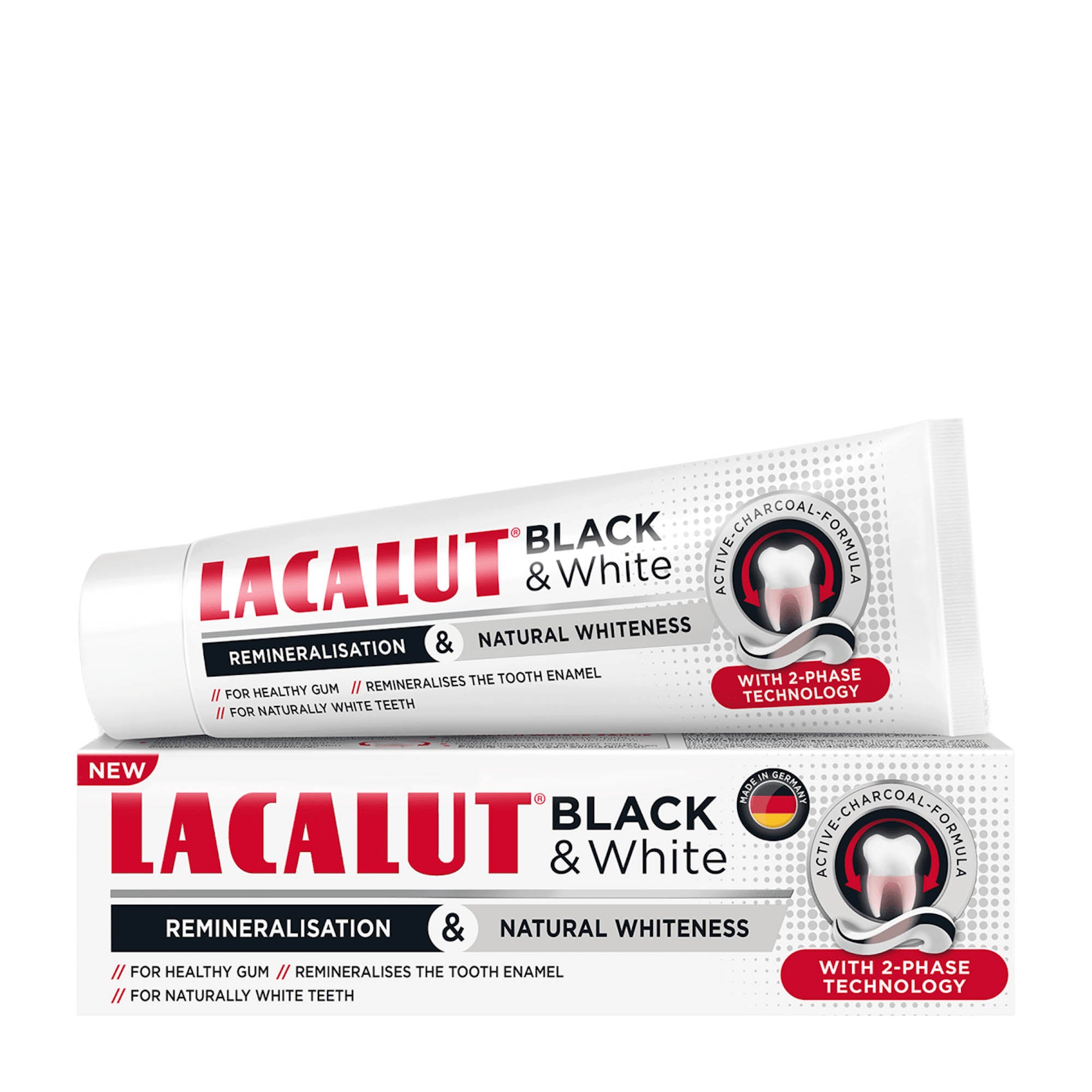 Lacalut Black & White Dentifrice, 75 ml