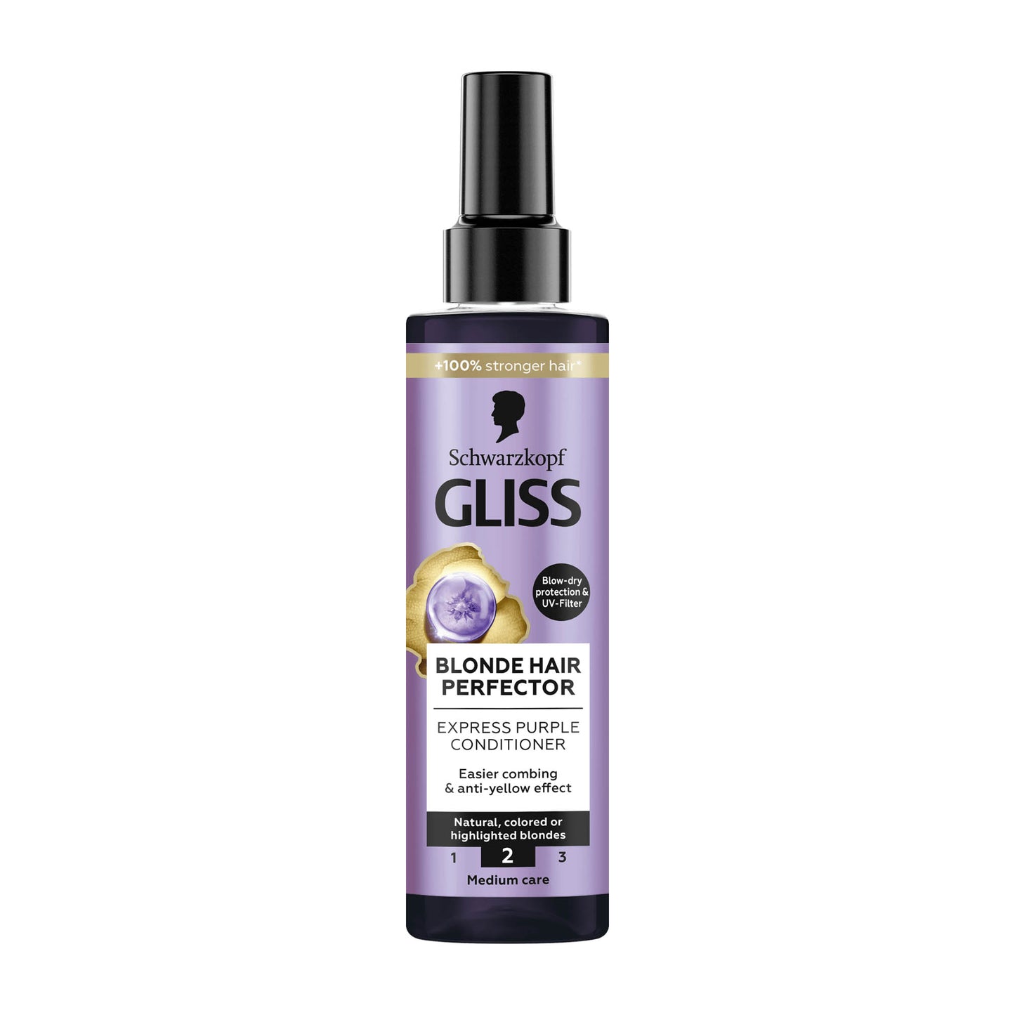 Schwarzkopf Gliss Blonde Hair Perfector Express-Purple Sprüh-Conditioner, 200 ml