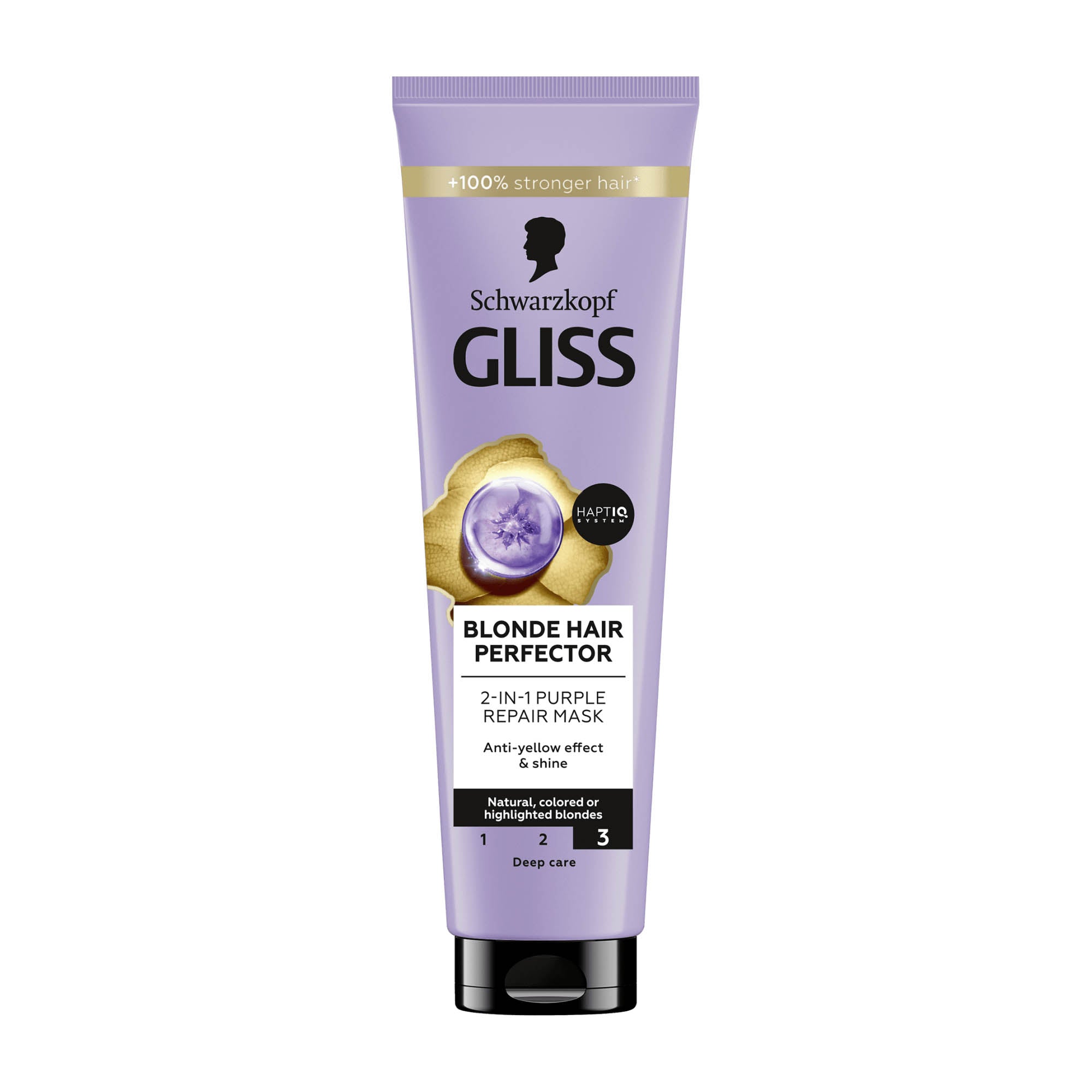 Schwarzkopf Gliss Blonde Hair Perfector 2in1 purple repair mask, 150 mL