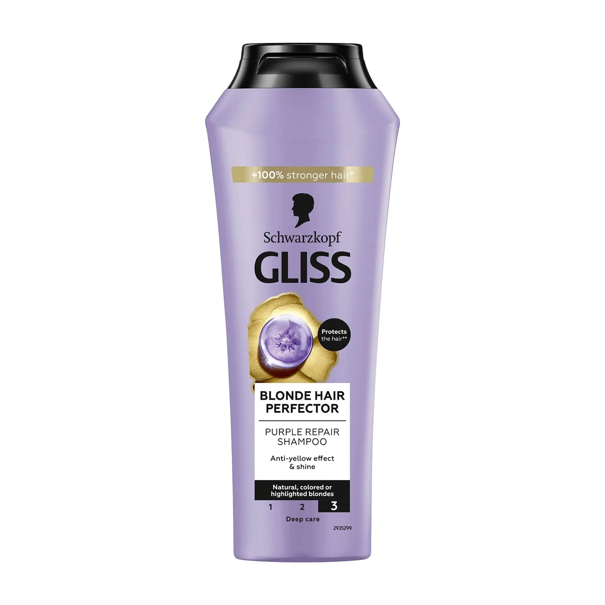Schwarzkopf Gliss Blonde Hair Perfector shampoo, 250 mL