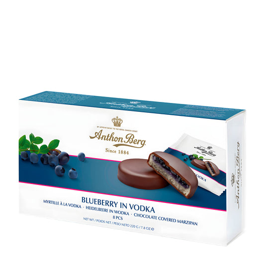 Anthon Berg Blueberry in Vodka Marzipan, 220 g