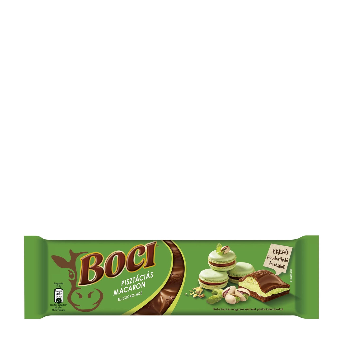 Boci Pistazien-Macaron Milchschokoladenriegel, 240 g