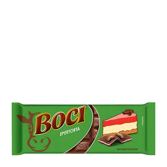 Boci Erdbeerkuchen Milchschokoladenriegel, 90 g