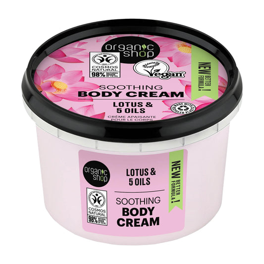 organic shop Lotus & 5 Oils soothing body cream, 250 mL