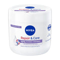 Nivea Repair & Care Glycerin + Panthenol body cream jar on a white background
