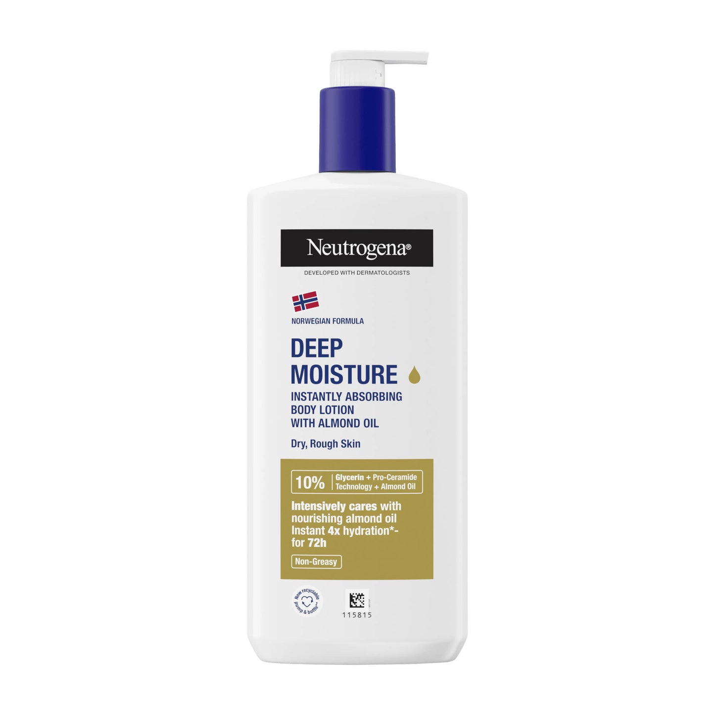 Neutrogena Deep Moisture body lotion with almond oil, 400 mL