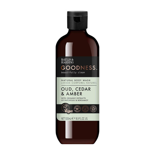 Baylis & Harding Oud, Cedar & Amber natürliches Duschgel, 500 ml