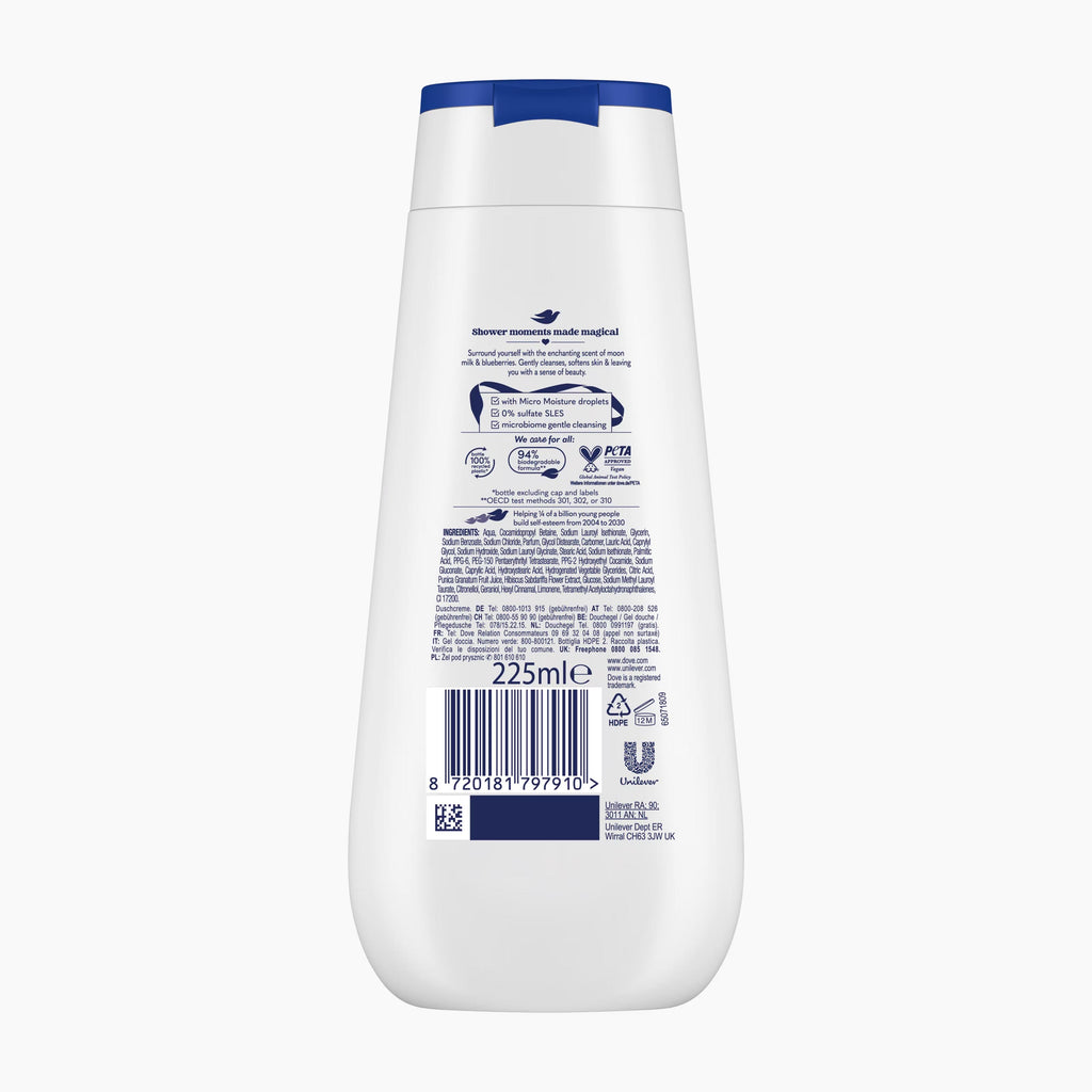 Dove Duschgel MYSTIC MUSE Blaubeere & Mondmilch, 225 ml