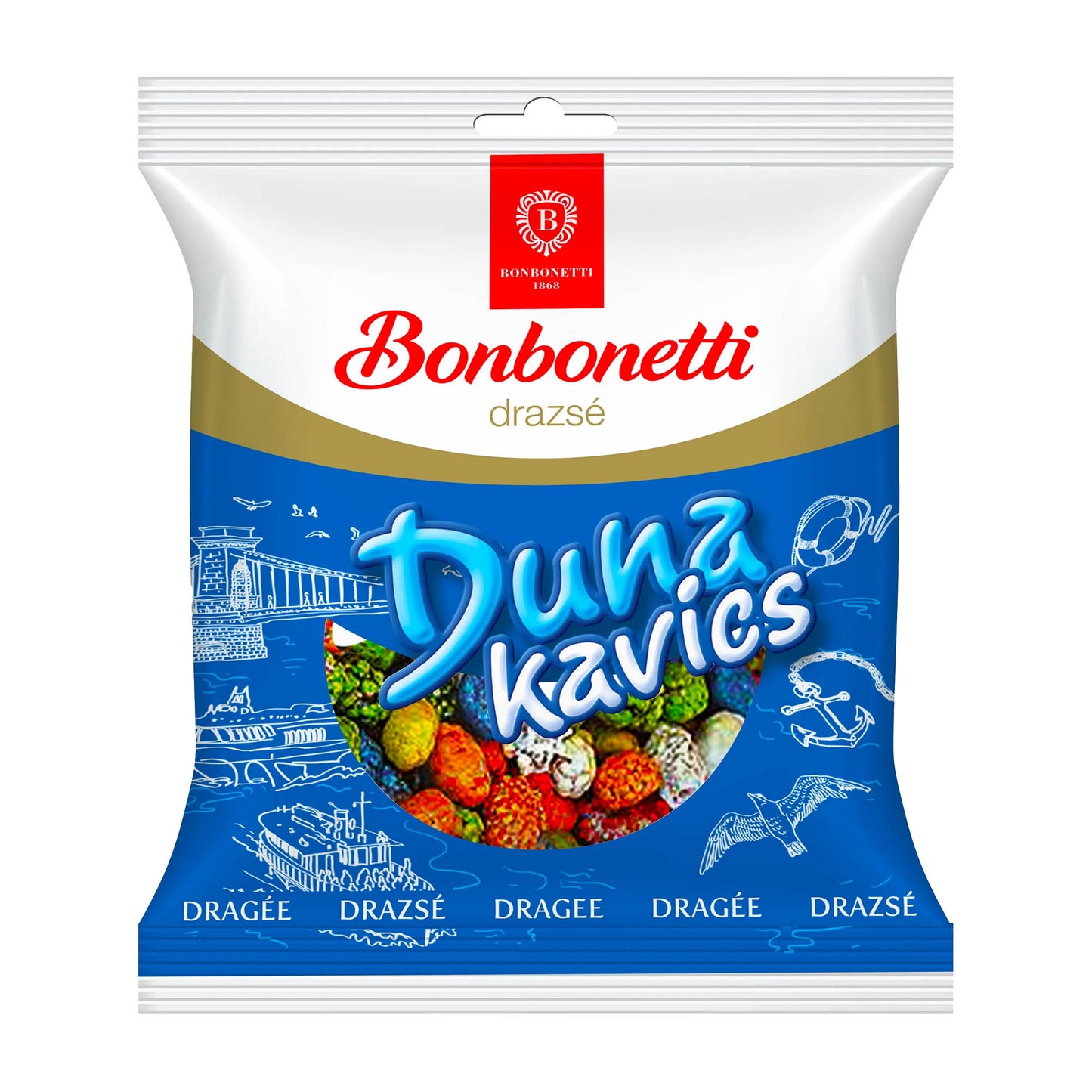 Bonbonetti Donaufluss-Kieselsteine Erdnuss-Dragee, 70 g