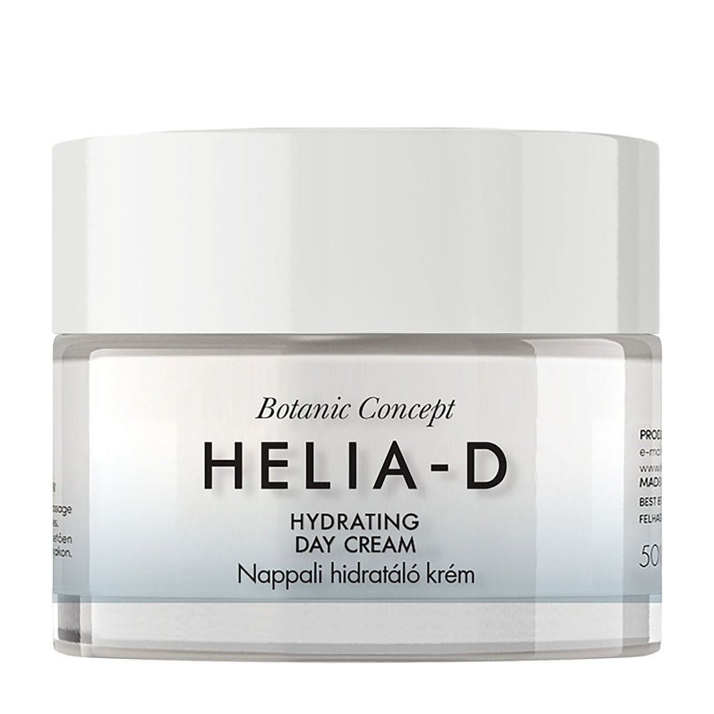 Helia-D hydrating day cream jar on a white background