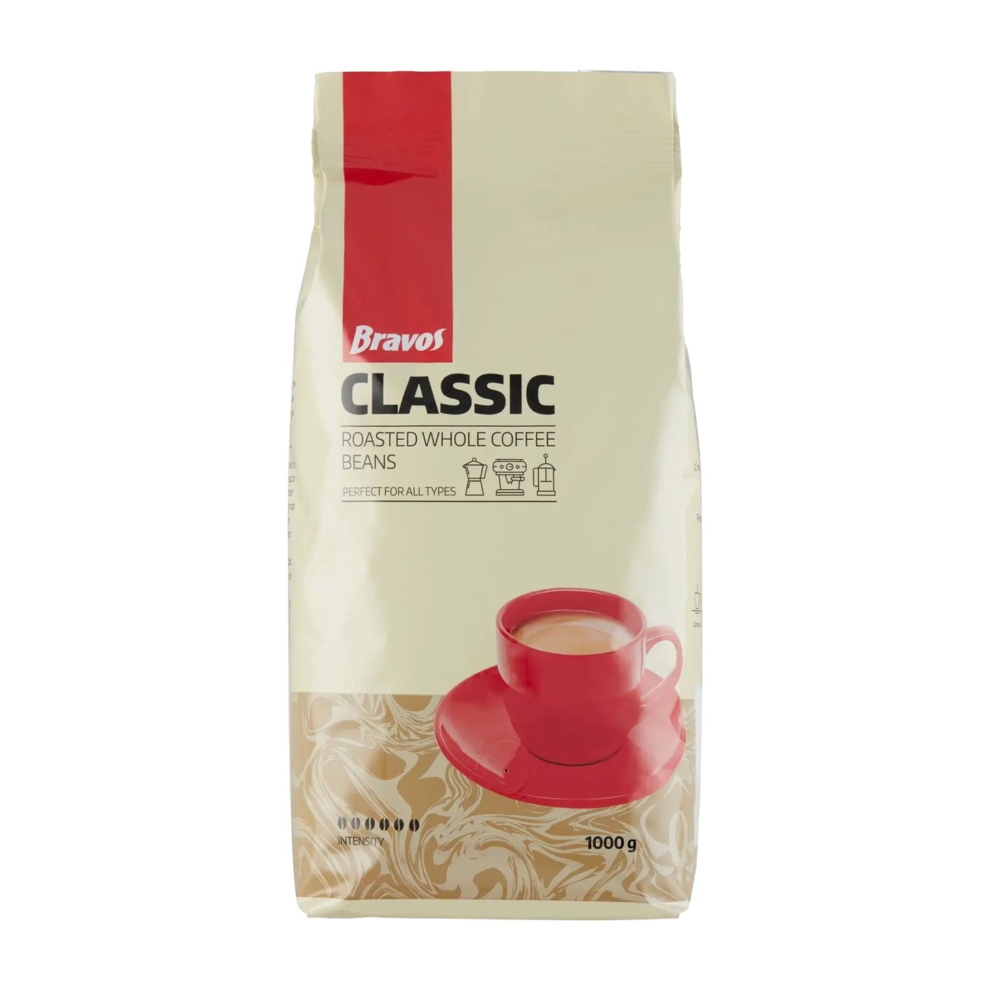 Bravos Classic coffee beans, 1000 g