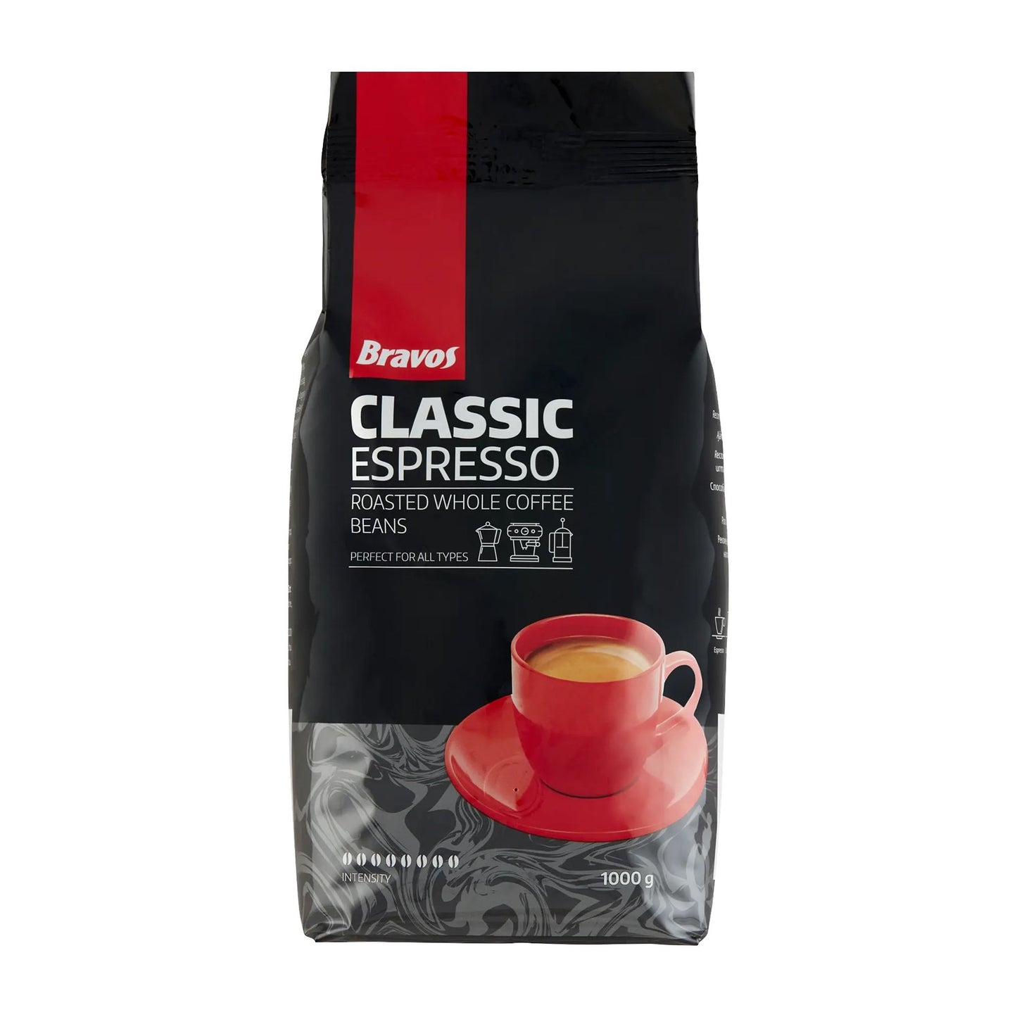 Bravos Classic Espresso coffee beans, 1000 g