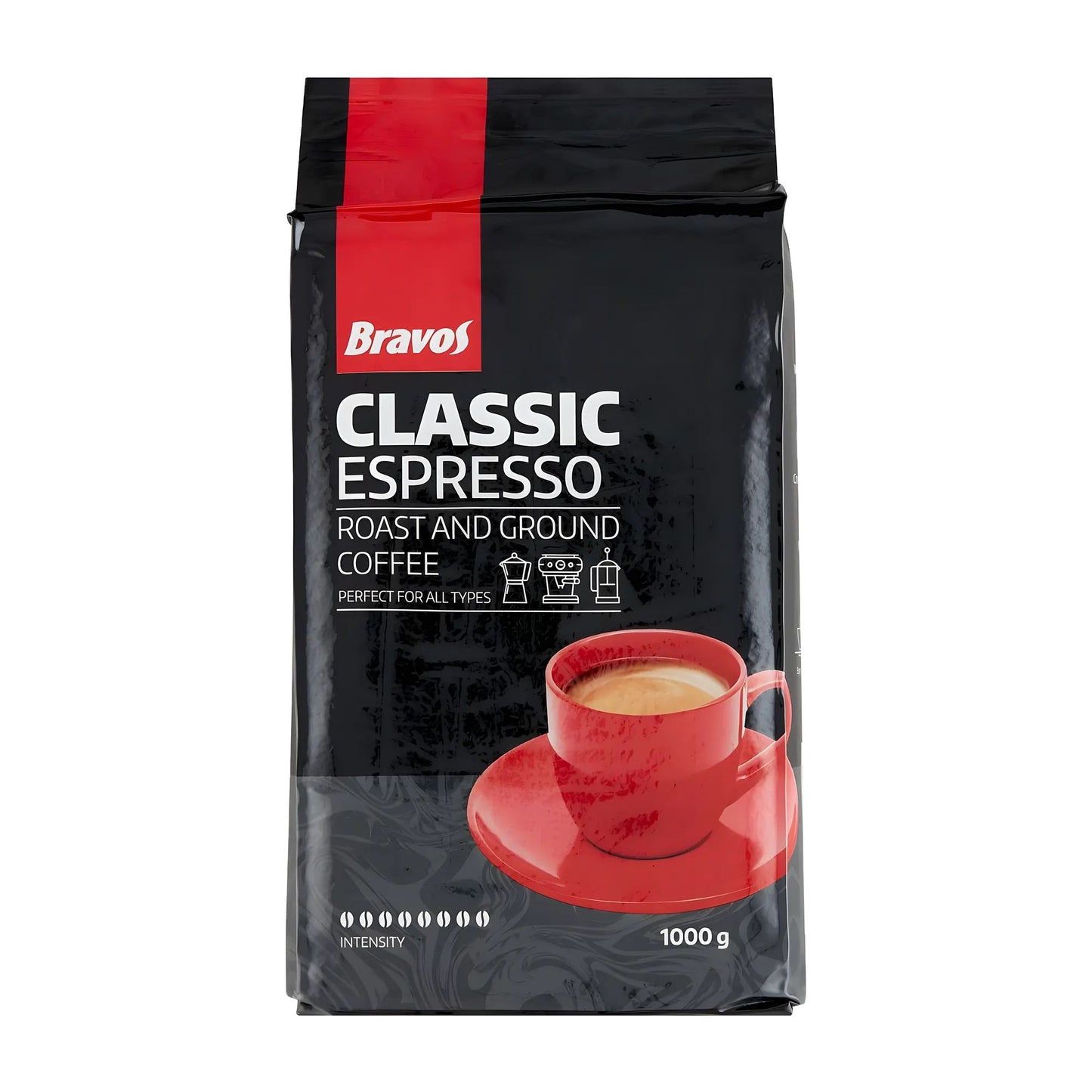 Bravos Classic Espresso ground coffee, 1000 g